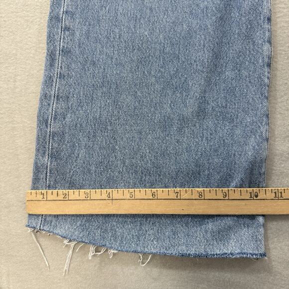 Levis Premium Jeans Women 26 Ribcage Wide Leg High Rise Light Wash 100% Cotton - Picture 3 of 13